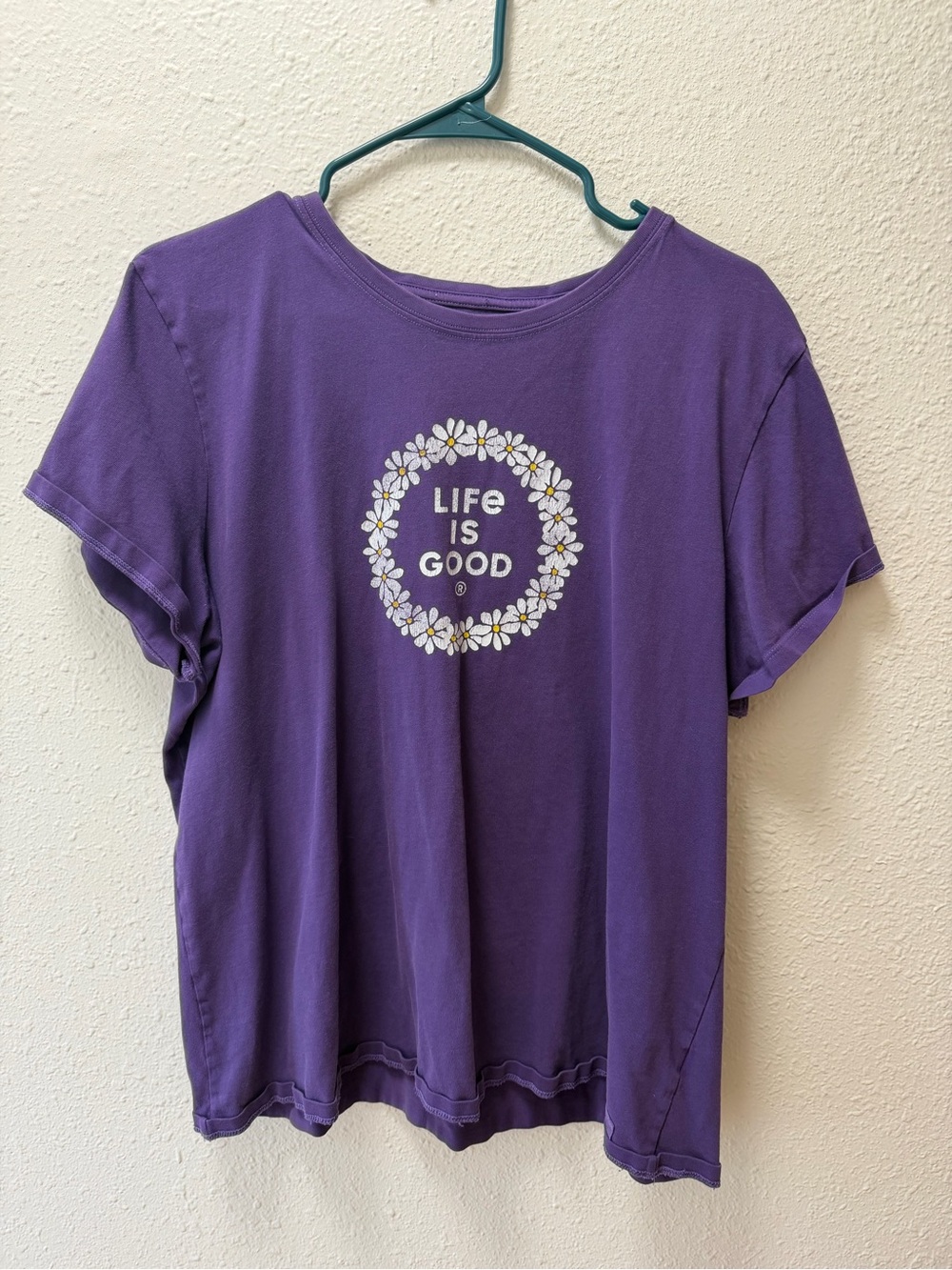Life Is Good Women's Purple Crewneck Tee